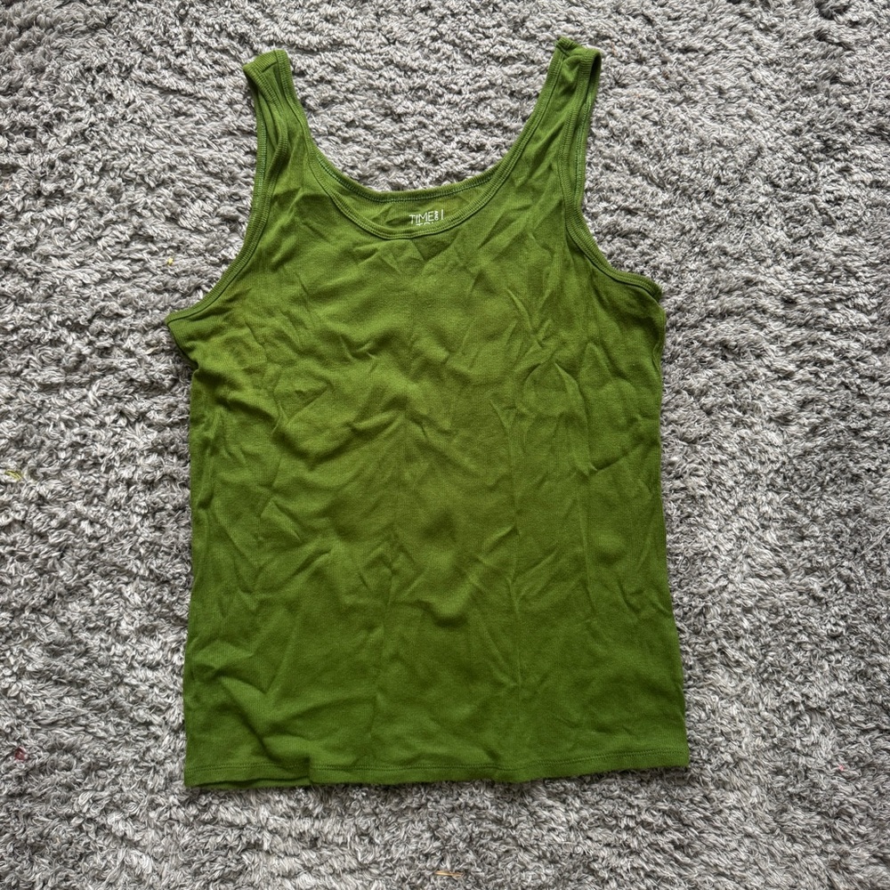 time n tru green tank top